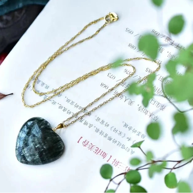 Green Seraphinite Pendant-ToShay.org