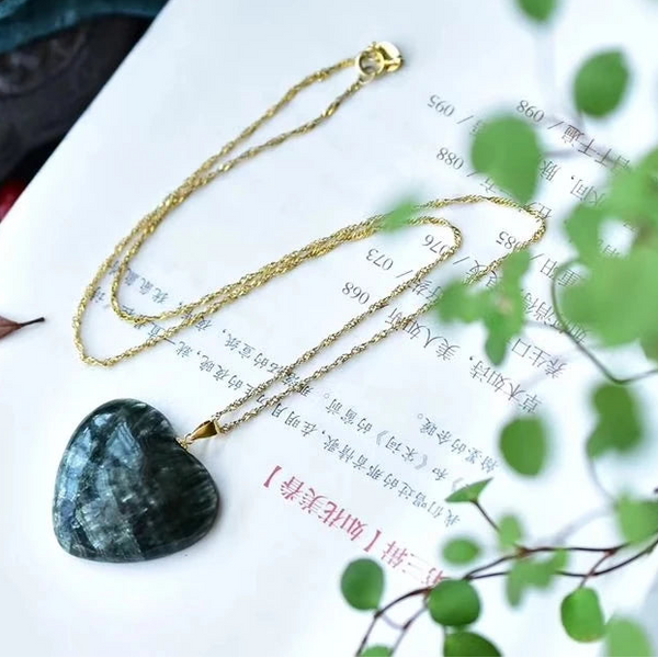 Green Seraphinite Pendant-ToShay.org