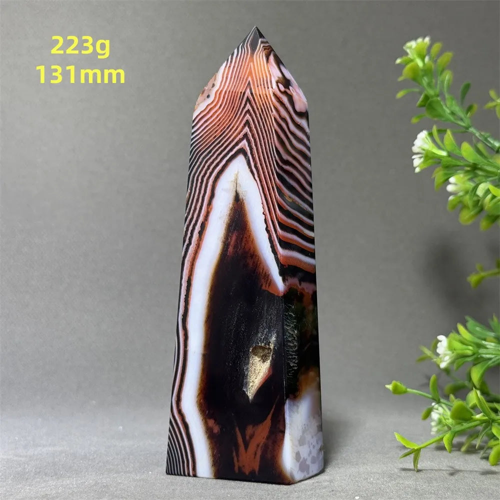 Black Striped Agate Obelisk-ToShay.org