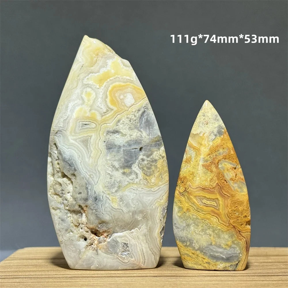 Yellow Crazy Agate Torch-ToShay.org