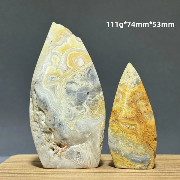 Yellow Crazy Agate Torch-ToShay.org