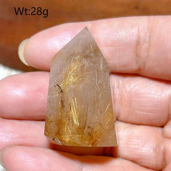 Gold Rutilated Crystal Point-ToShay.org