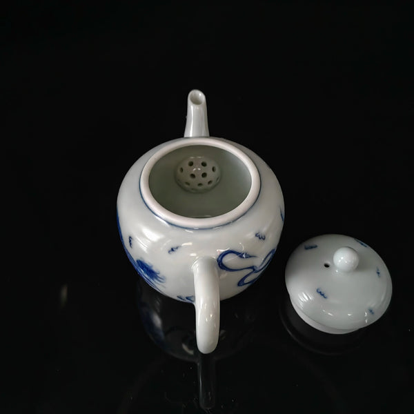 Blue White Ceramic Teapot-ToShay.org