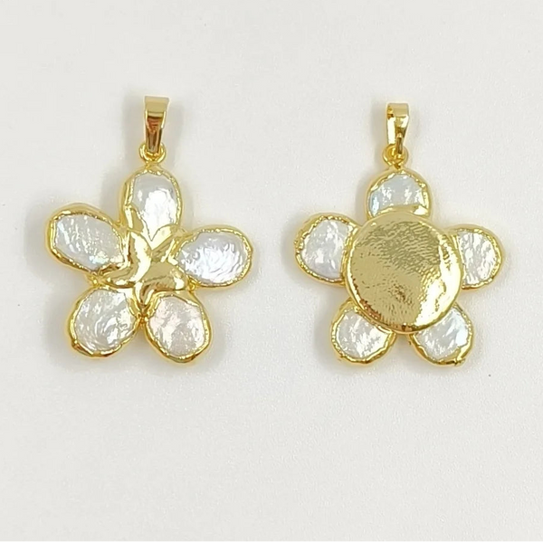 Gold Freshwater Pearl Clover-ToShay.org