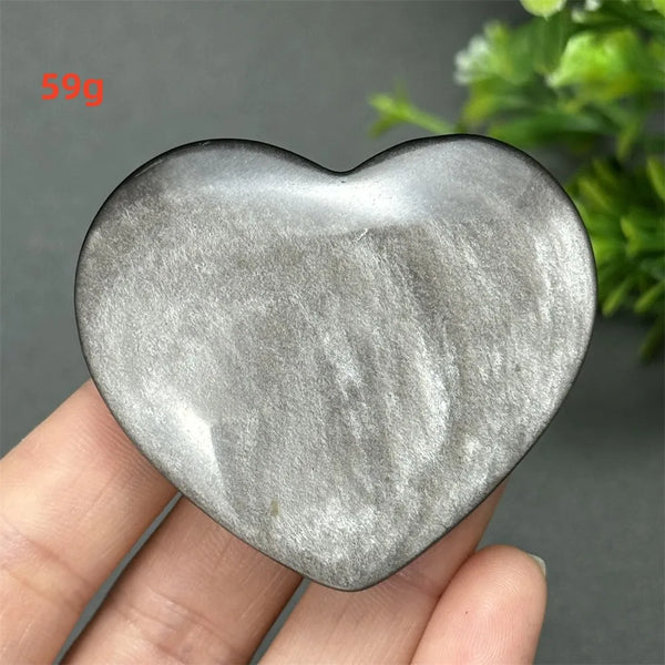 Silver Obsidian Quartz Heart-ToShay.org