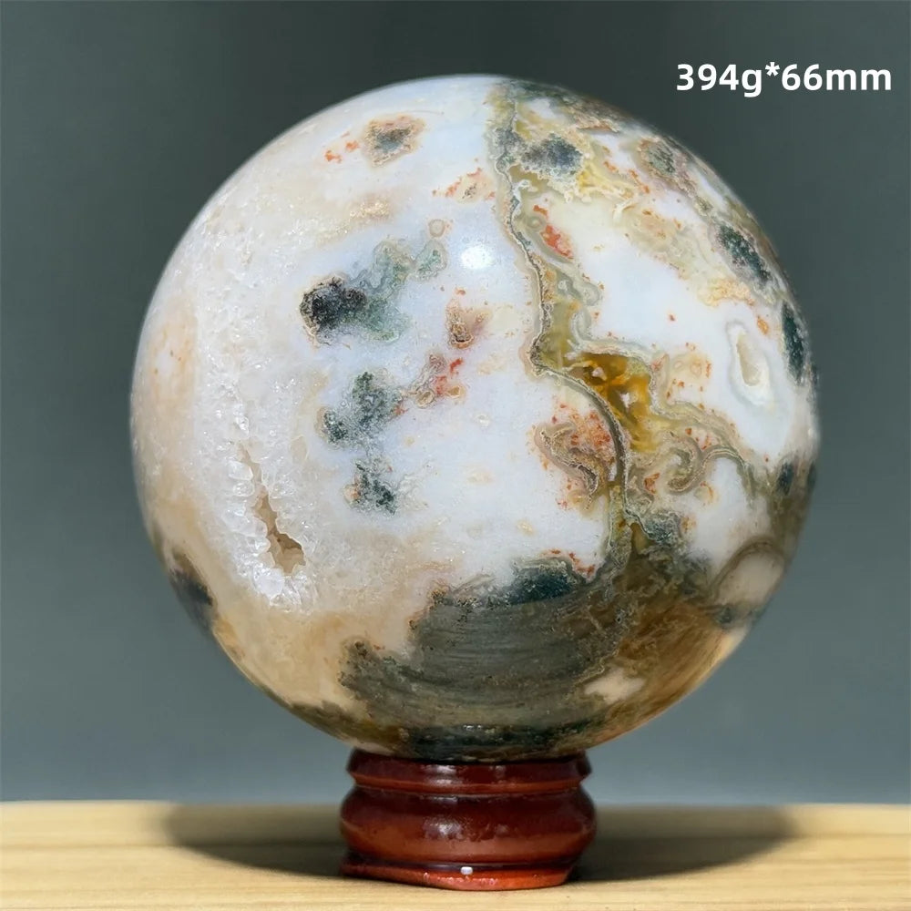 Red Moss Crystal Agate Ball-ToShay.org