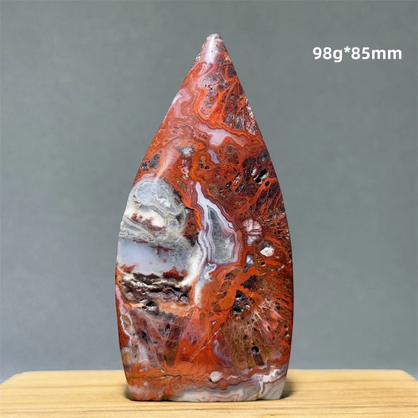 Red Lace Agate Torch-ToShay.org