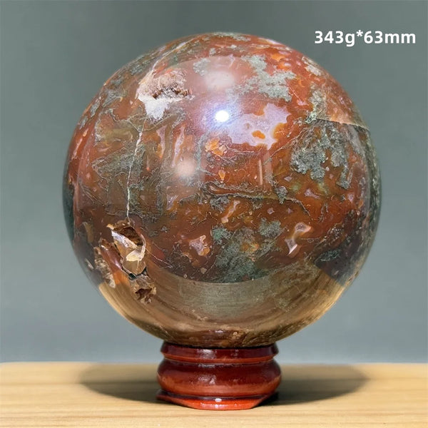 Red Moss Crystal Agate Ball-ToShay.org
