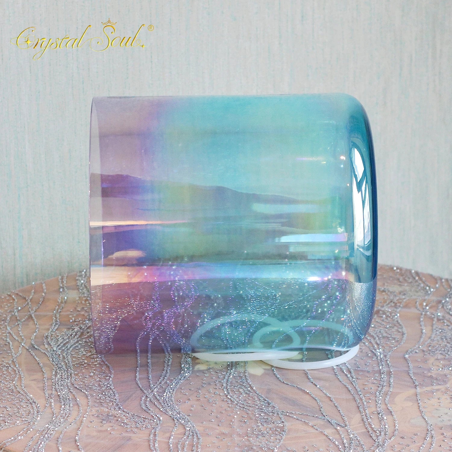 Blue Purple Crystal Singing Bowl-ToShay.org