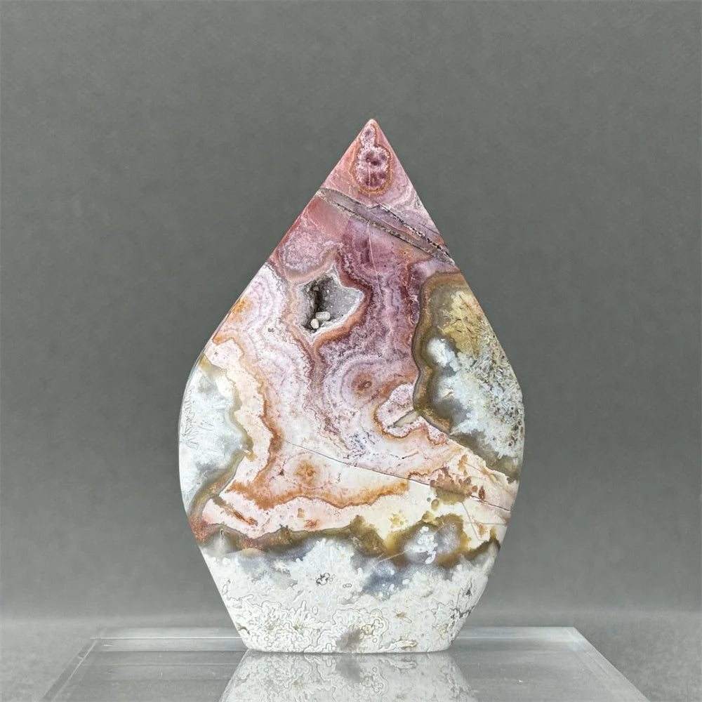 Red Lace Agate Torch-ToShay.org