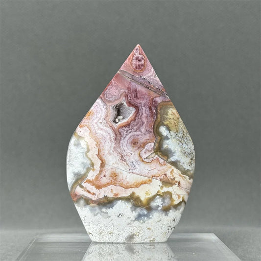 Red Lace Agate Torch-ToShay.org