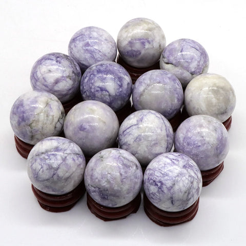 Purple White Jade Ball-ToShay.org