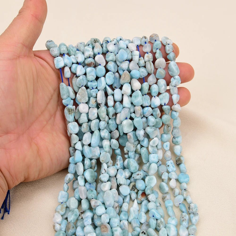 Blue Larimar Nugget Beads-ToShay.org