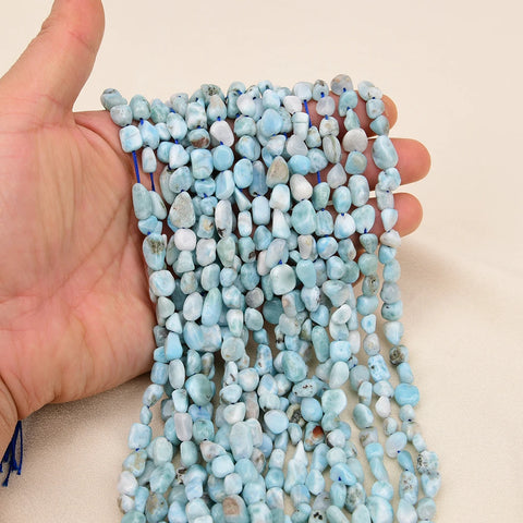 Blue Larimar Nugget Beads-ToShay.org
