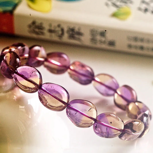 Purple Yellow Ametrine Bracelet-ToShay.org