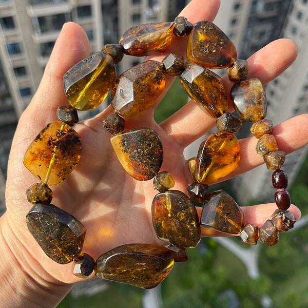 Yellow Amber Necklace-ToShay.org