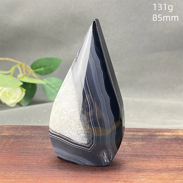 Black Striped Agate Flame-ToShay.org