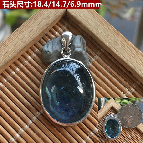 Blue Aquamarine Pendant-ToShay.org