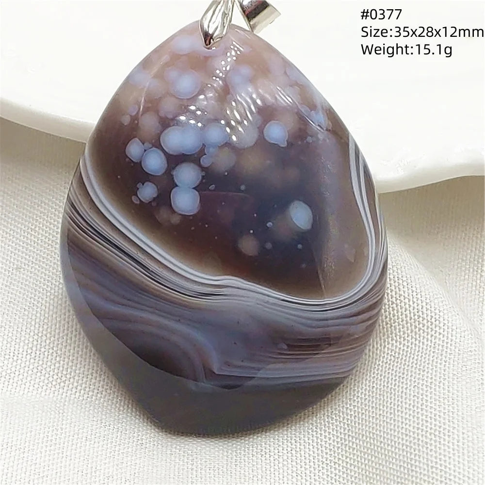 Grey Brown Agate Pendant-ToShay.org