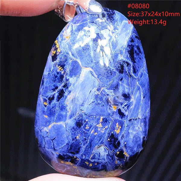 Blue Pietersite Chatoyant Pendant-ToShay.org