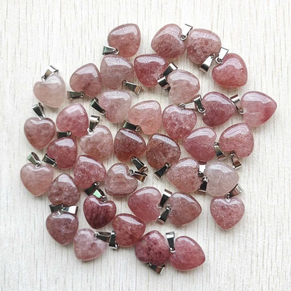 Mixed Crystal Heart Pendants-ToShay.org