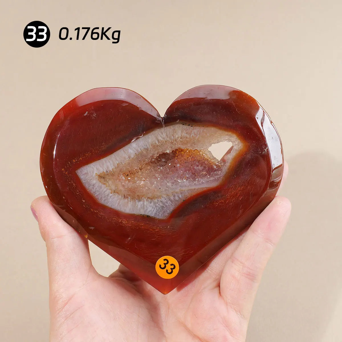 Red Agate Druzy Heart-ToShay.org