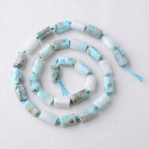 Blue Larimar Tube Beads-ToShay.org