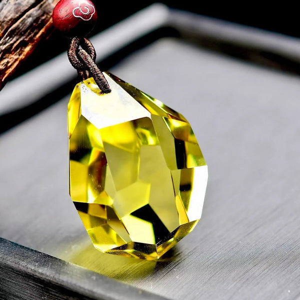 Yellow Citrine Quartz Pendant-ToShay.org
