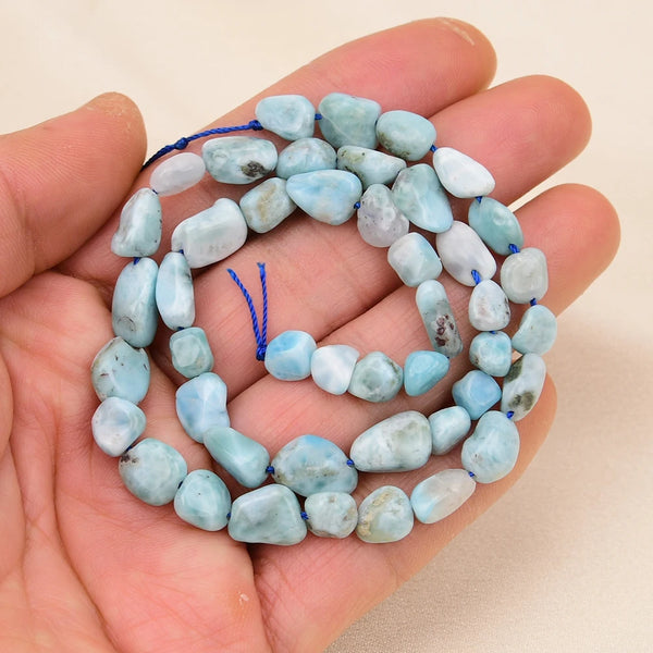 Blue Larimar Nugget Beads-ToShay.org