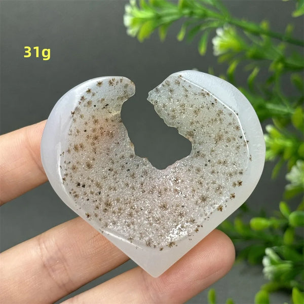 Grey Agate Geode Heart-ToShay.org