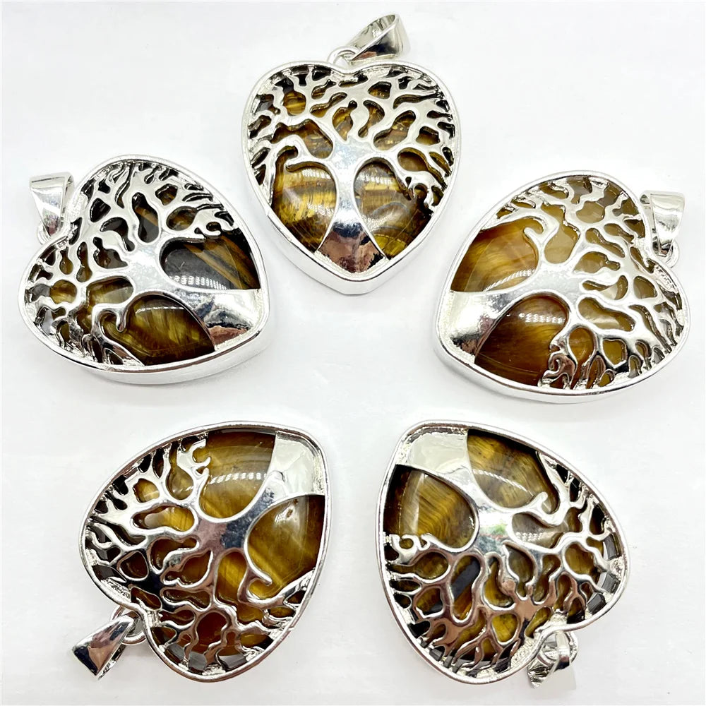 Mixed Crystal Tree Pendants-ToShay.org