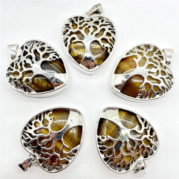 Mixed Crystal Quartz Tree Pendants-ToShay.org