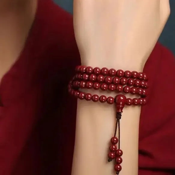 Red Cinnabar Buddha Beads-ToShay.org