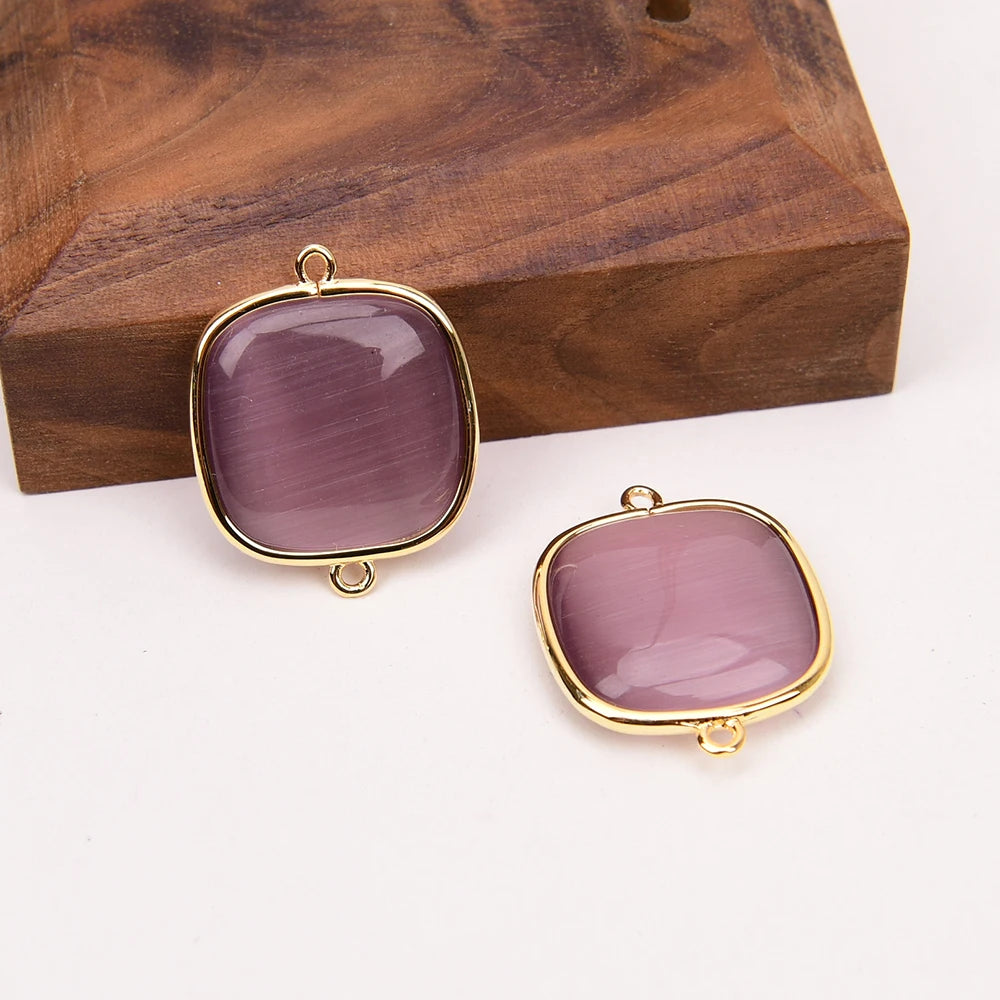 Purple Cats Eye Charms-ToShay.org