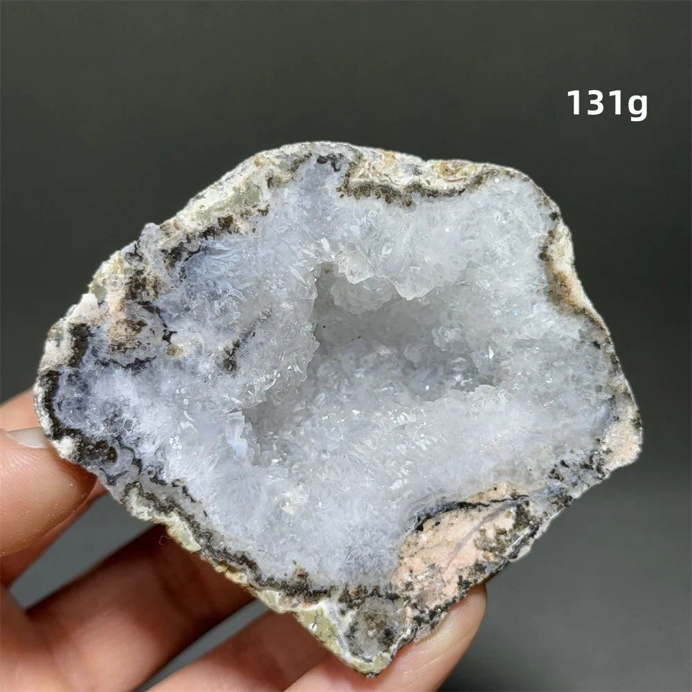 White Agate Crystal Cave Egg-ToShay.org