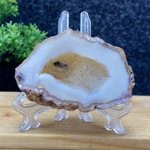 White Agate Geode Slices-ToShay.org