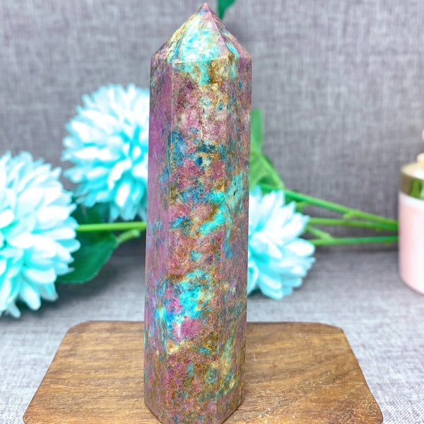 Pink Ruby Fuchsite Crystal Point-ToShay.org