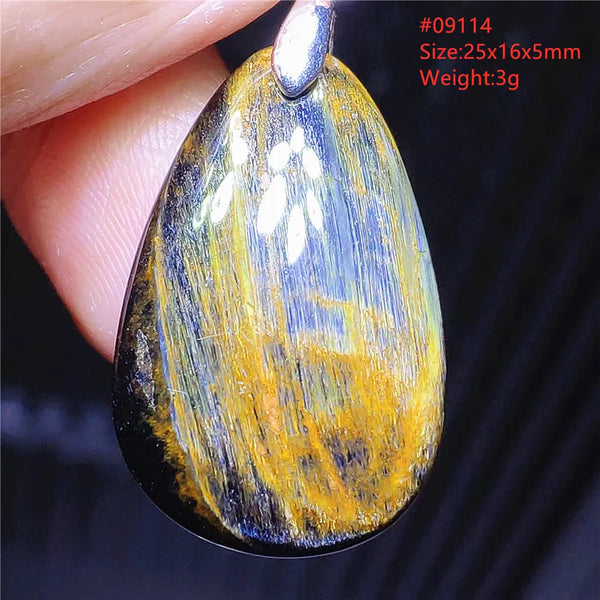 Blue Pietersite Chatoyant Pendant-ToShay.org