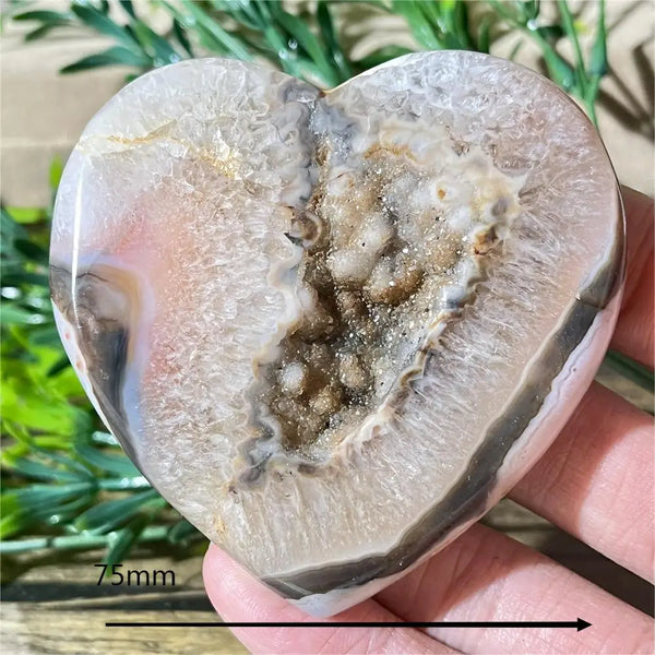 Yellow Agate Druzy Heart-ToShay.org