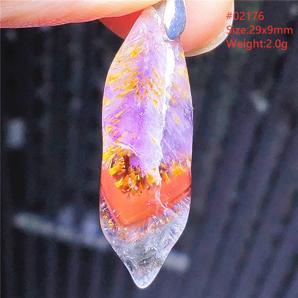 Purple Cacoxenite Auralite Pendant-ToShay.org