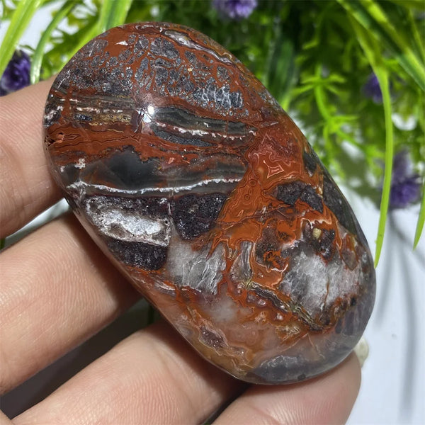 Red Agate Palm Stone-ToShay.org