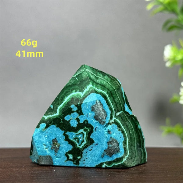 Blue Chrysocolla Malachite Point-ToShay.org