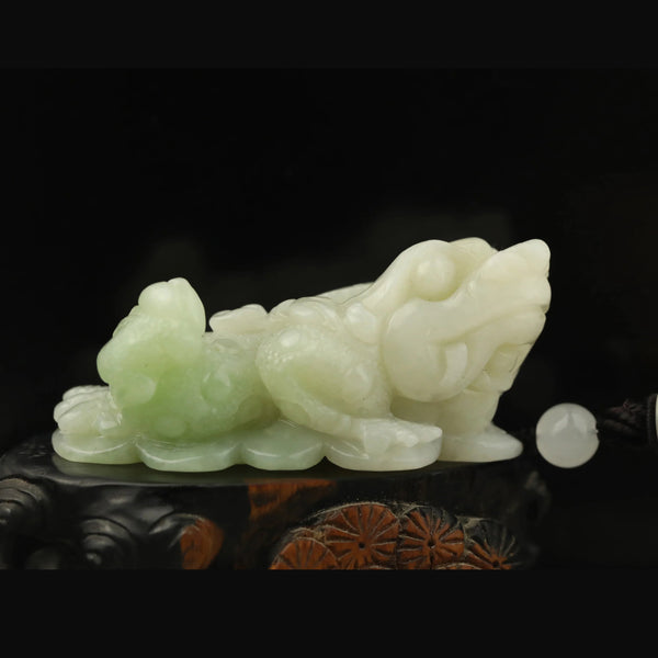 Green Jade Dragon Pendant-ToShay.org
