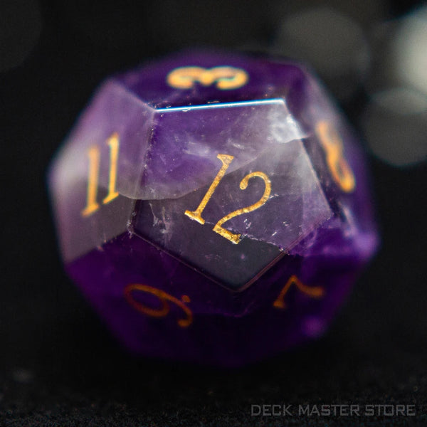 Purple Amethyst Platonic Solid Dice-ToShay.org