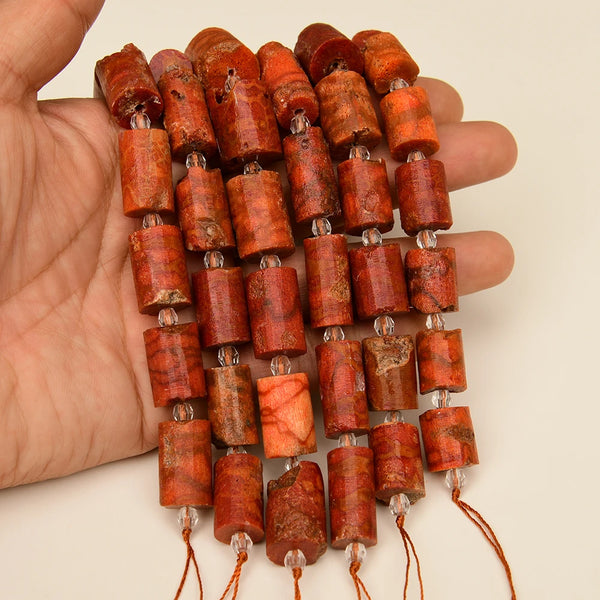 Red Orange Coral Beads-ToShay.org