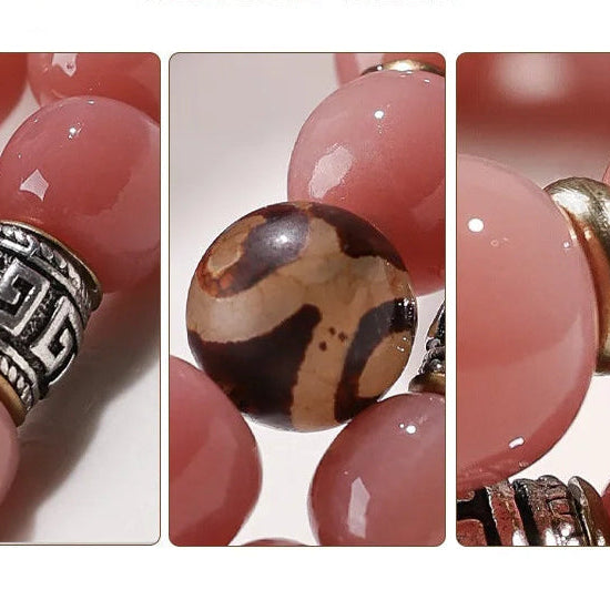 Pink Bodhi Root Bracelet-ToShay.org
