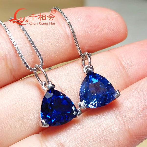 Blue Sapphire Stone Pendant-ToShay.org