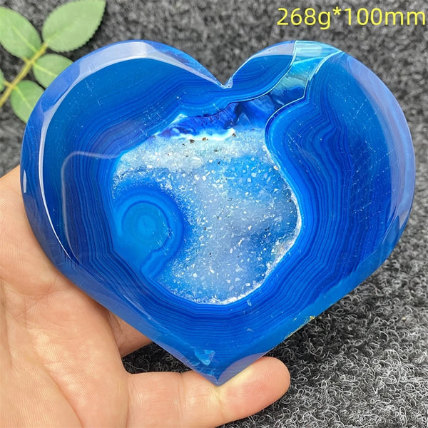 Blue Agate Geode Heart-ToShay.org