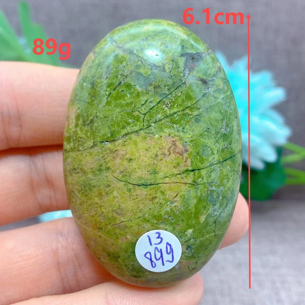 Green Unakite Palm Stone-ToShay.org