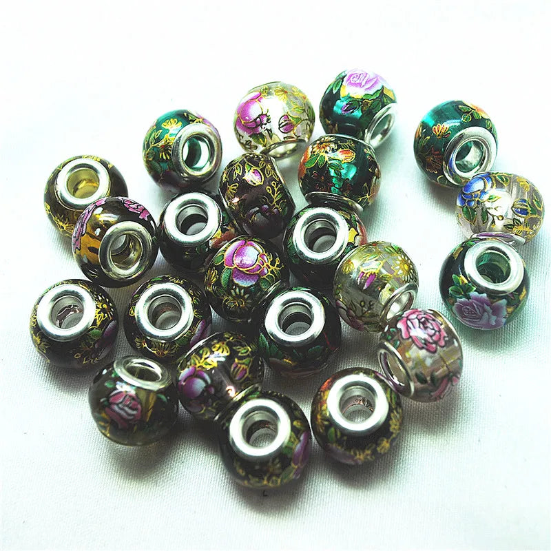 Green Gold Glass Beads-ToShay.org
